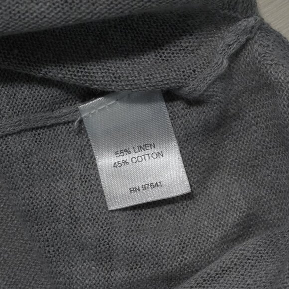 J. Jill Size Medium Grey Small Knit Light Weight Sweater - Picture 4 of 9